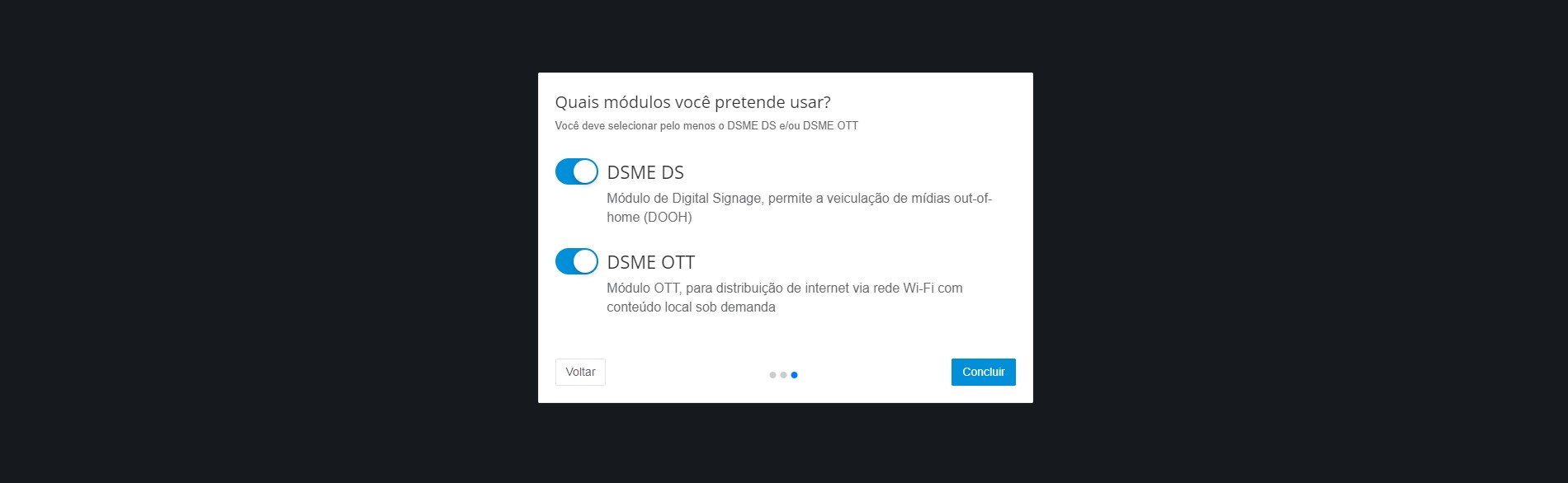 Tela do DS